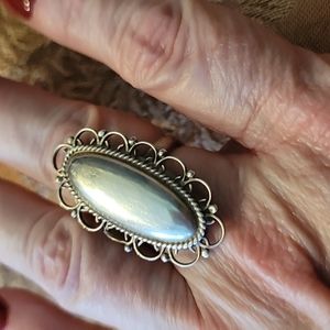 Statement silver ring, size 8